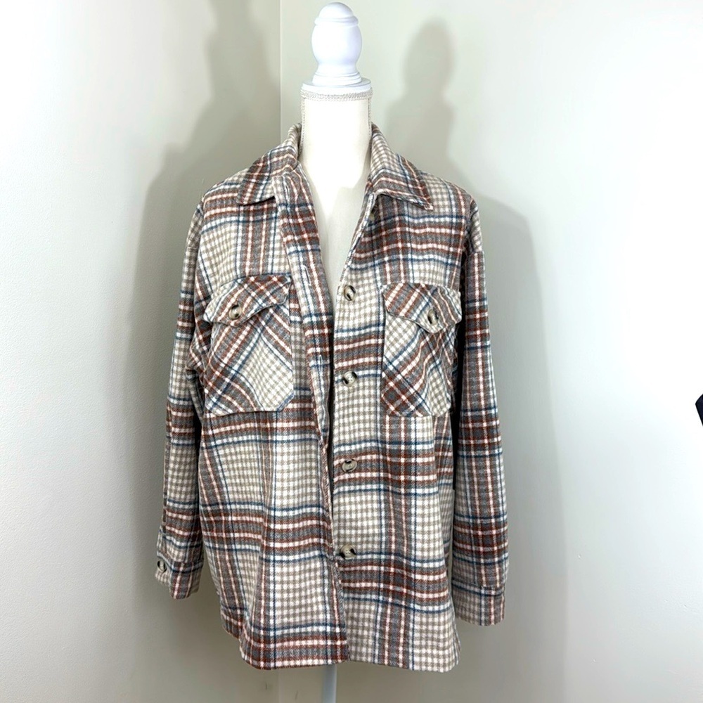 HYFVE Women’s Flannell Plaid Button Down Top | Size Small